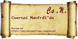 Csernai Manfréda névjegykártya